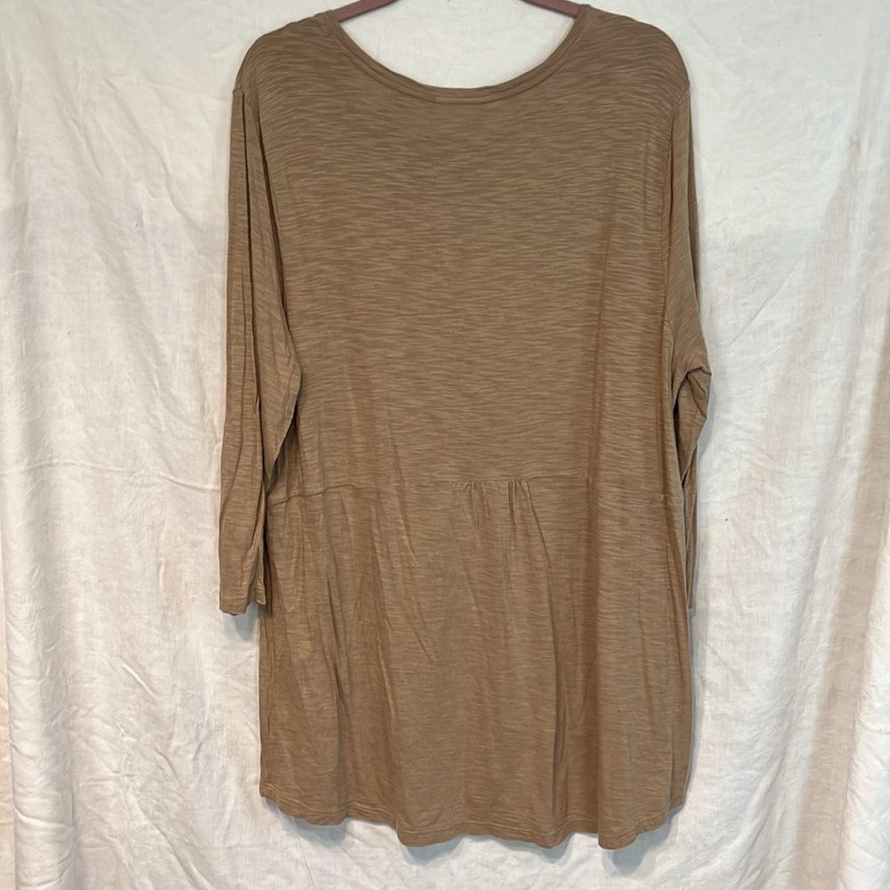 J Jill tunic size XL in light cocoa brown color. - Picture 3 of 6